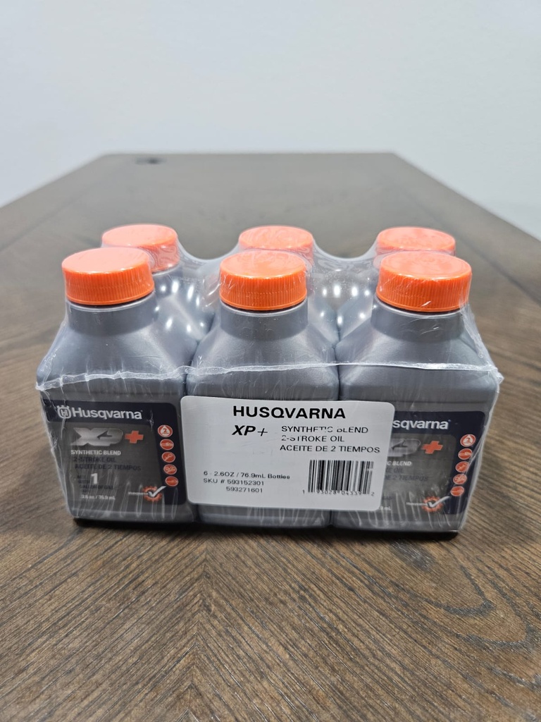 
Husqvarna XP+ 2-Stroke Oil 2.6oz 6 pcs Pkt #593152301
