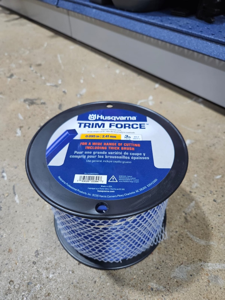 Husqvarna Titanium Force 0.095-Inch, 840-Foot Spooled String Trimmer Line