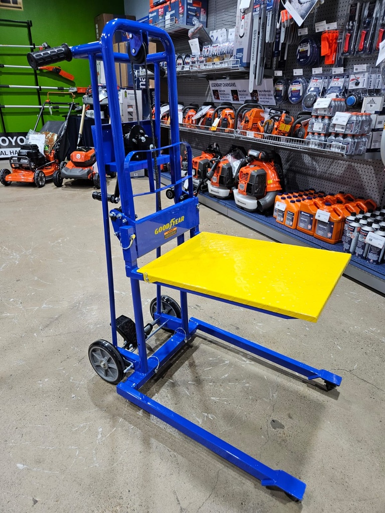 Goodyear Material Lift Winch Stacker, Pallet Truck Dolly 330 Lbs.