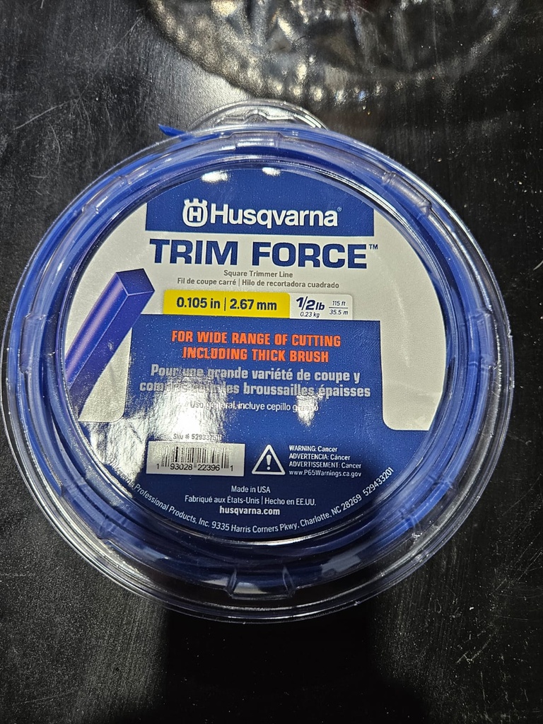 Husqvarna  Square Titanium Force Trimmer Line 0.105 X 115 Ft  
