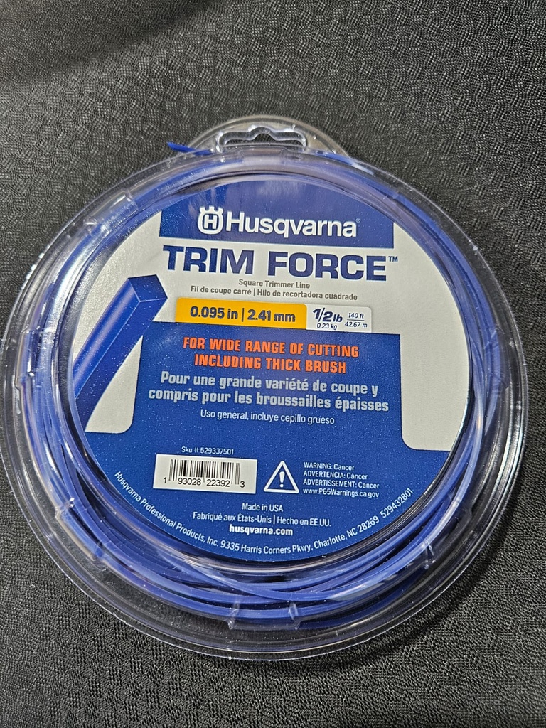 Husqvarna  Square Titanium Force Trimmer Line 0.095 X 140 Ft    