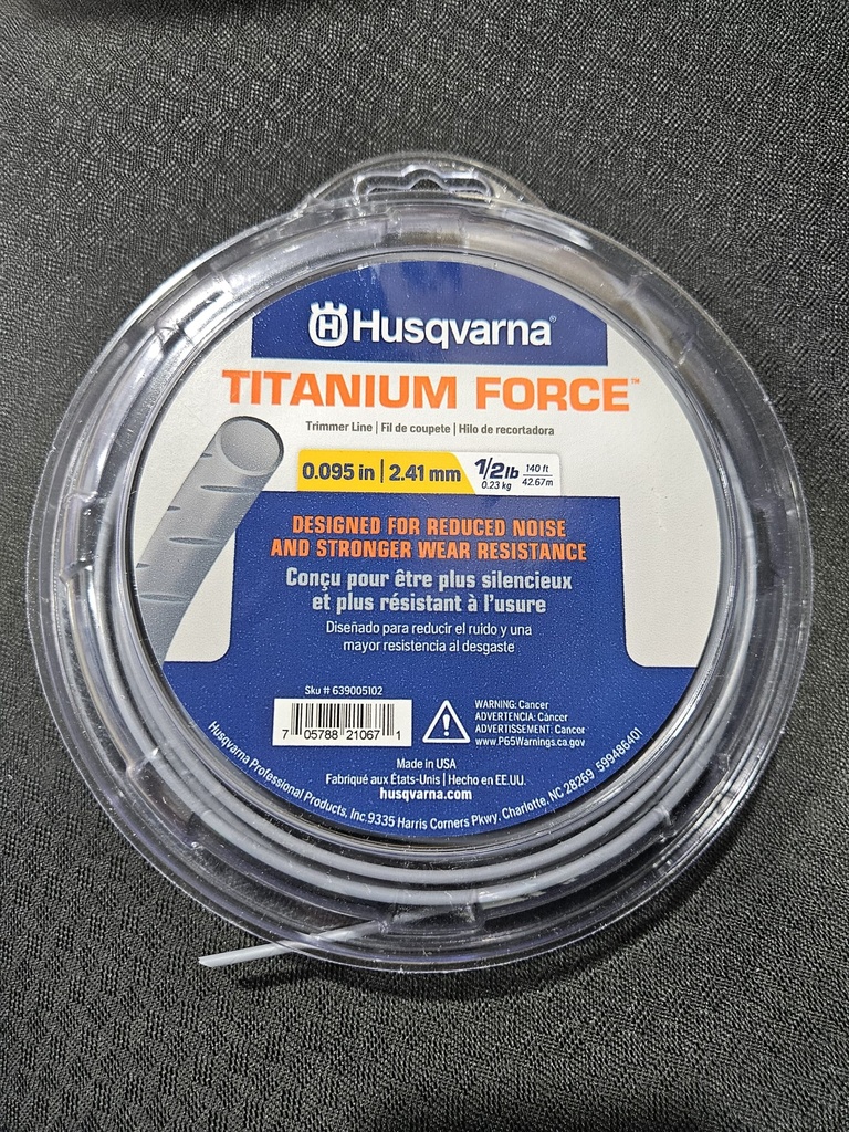 Husqvarna Titanium Force Trimmer Line 0.095 X 140 Ft 