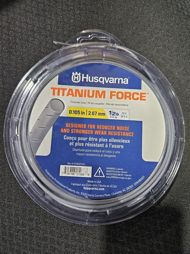 Husqvarna Titanium Force Trimmer Line 0.105 X 115 Ft 