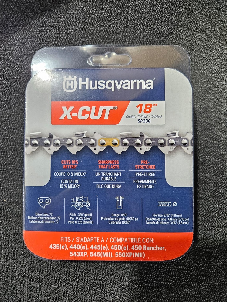 Saw Chain Husqvarna  X-Cut SP33G 18" Pitch .325, Gage: 0.050