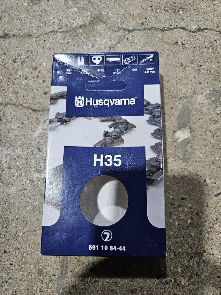 Saw Chain Husqvarna X-CUT® H35 (S93G), 12 Inch 3/8" mini pitch, .050 gauge, 44DL (591108444) (585422144)