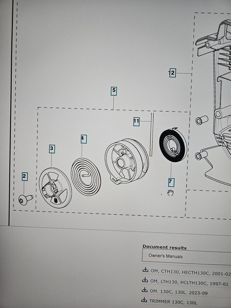 Husqvarna Starter Pulley Assembly Fits Model 130C, 130L 531127904 OEM 