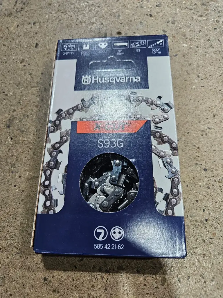 Saw Chain Husqvarna X-CUT S93G C83, 18 Inch 3/8" pitch, .050 gauge, 62DL (585422162)