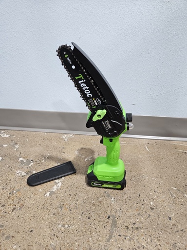 Mini Chainsaw Cordless 6 Inch [Gardener Friendly] Super Handheld Battery Powered Bundle (Two Chains/Two Bars/Two Battery Packs)