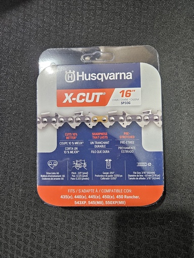 [581643602] Saw Chain Husqvarna X-Cut SP33G 16" Pitch .325, Gage: 0.050"