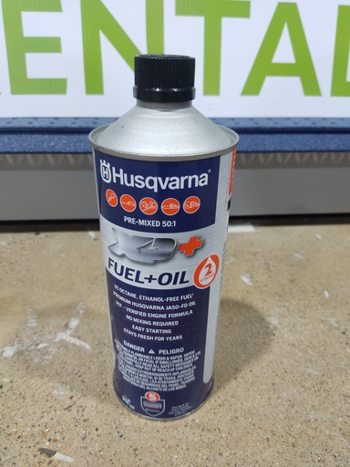 [584309701] Husqvarna 2-Stroke Pre-Mixed Fuel + Oil 1 Quart #584309701