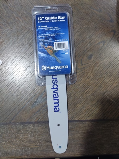 [531300447] Chainsaw Guide Bar Husqvarna 12'' HL280-45 Fits:325P4, 326P4, 326P5x, 334T, 335XPT & 338XPT 531300447